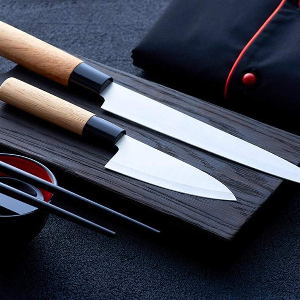 6.7 Japanese Handmade Nakiri Knife AUS10 Three Layered Steel