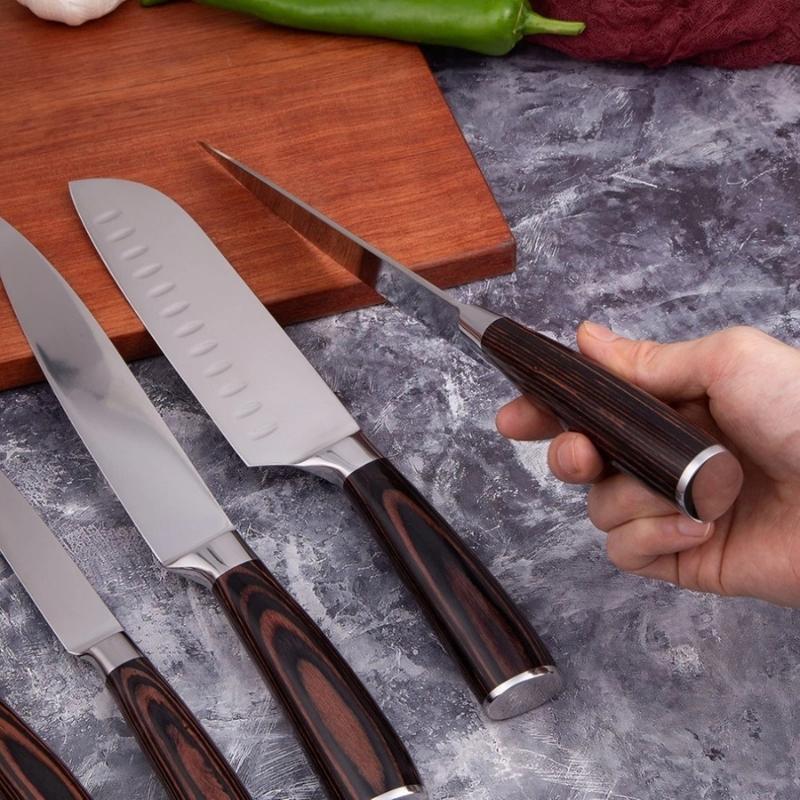  Kitchen Knife Sets, 5Cr15 High Carbon Steel Kitchen