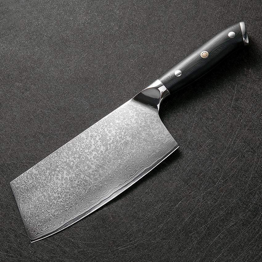7 Inches 67 Layers Damascus Steel Cleaver Butcher's Knife - TOROS - COOKWARE BAKEWARE & GRILL STORE