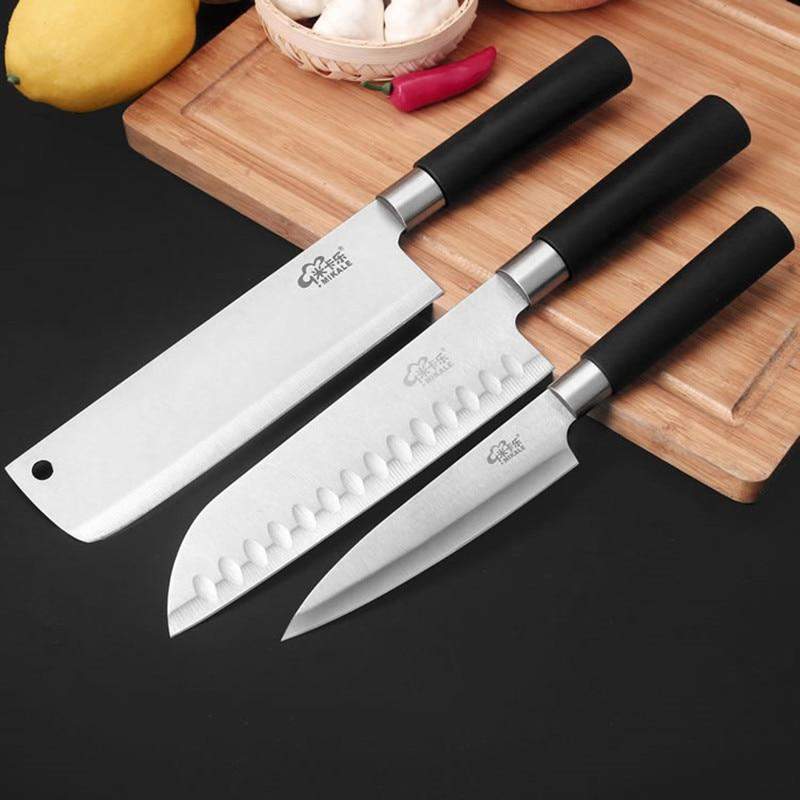 Kitchen Knives 7pcs Knife Set Chef Japanese Stainless Steel Knives Meat  Cleaver Slicing Chef Chopping Santoku Gift Sets Tool