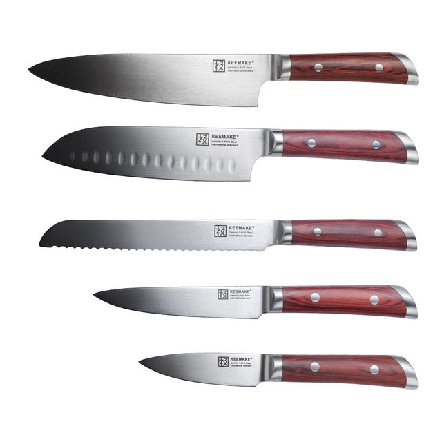 Sharp 6pcs Chef Kitchen Knife Set German High Carbon Steel