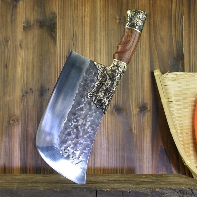 Forged Chef's Kitchen Cleaver Full Tang Butcher Knife