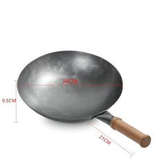 21cm Non-stick Iron Pan Traditional Iron Wok Carbon Steel Wok Pan