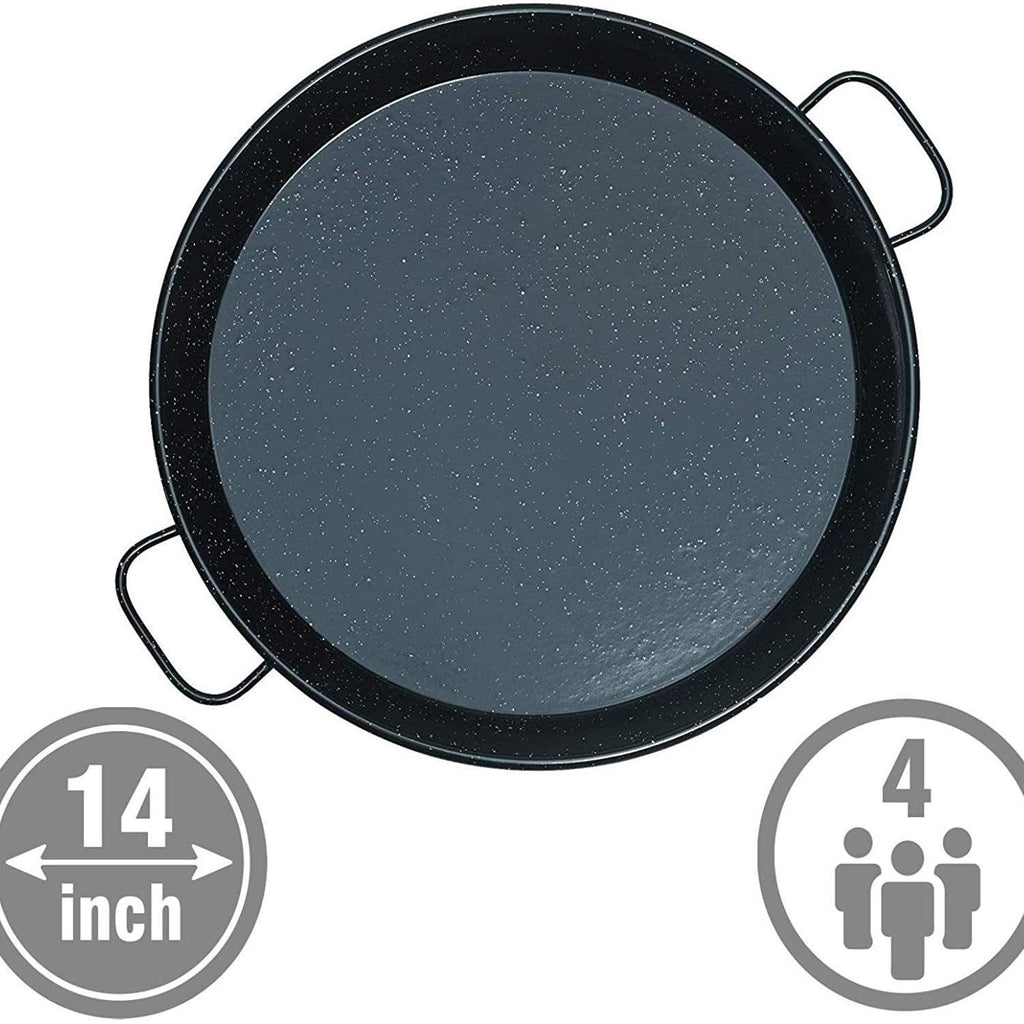 14 inch / 25.5 inch Enameled Steel Authentic Paella Pans-Paella Pan-TOROS - COOKWARE BAKEWARE &amp; GRILL STORE