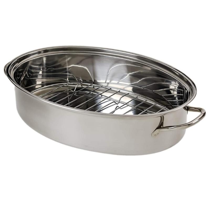 3 Qt. Stainless Steel Roaster with Rack & Lid