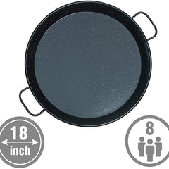 18-Inch Enameled Steel Spanish Paella Pan