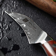 OEM Paring Knife 3.5 inches Bird's Beak Knife Dark Revited Ebony Handle