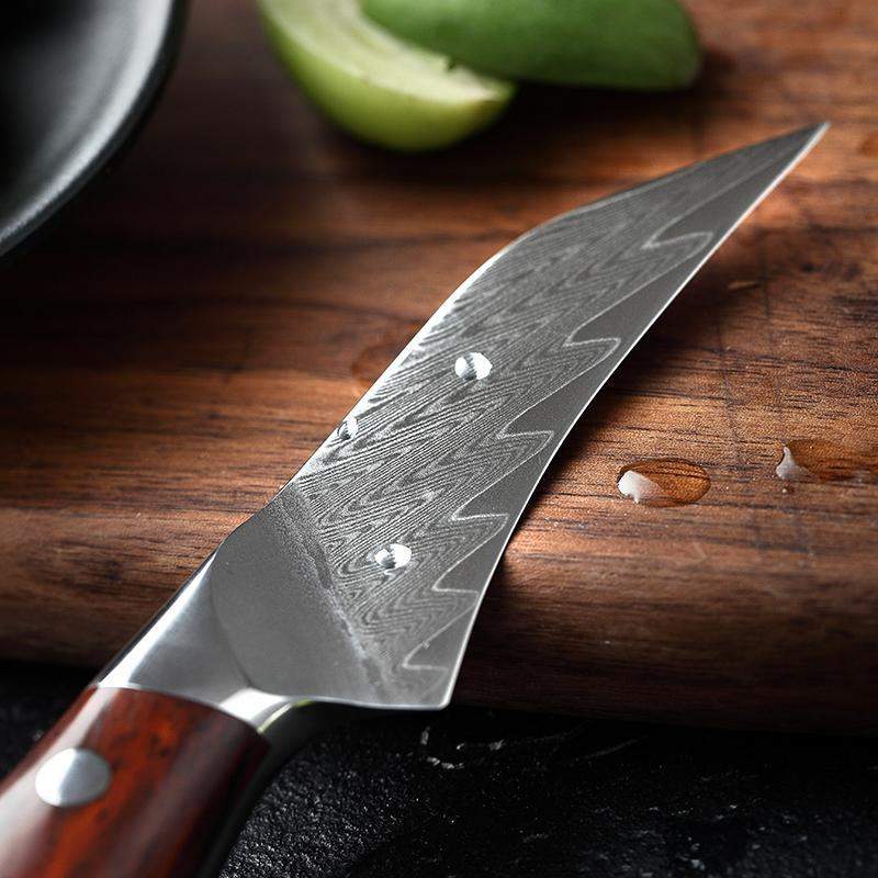 3 inch Utility Fruit Knife Damascus Steel Kitchen Knives Razor