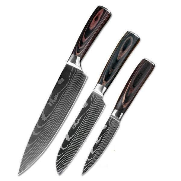 3 Piece Chef's Knives set-Knife Set-TOROS - COOKWARE BAKEWARE &amp; GRILL STORE
