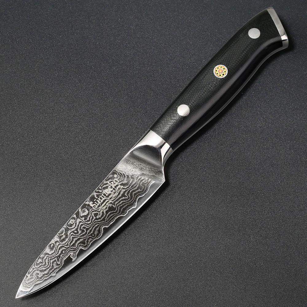 3.5" VG10 Damascus Steel Full Tang Fruit Paring Knife - TOROS - COOKWARE BAKEWARE & GRILL STORE