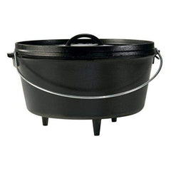 Sunnydaze Decor Black Large Cast Iron Deep Dutch Oven Pre Seasoned - Large  12 8-Quart Pot