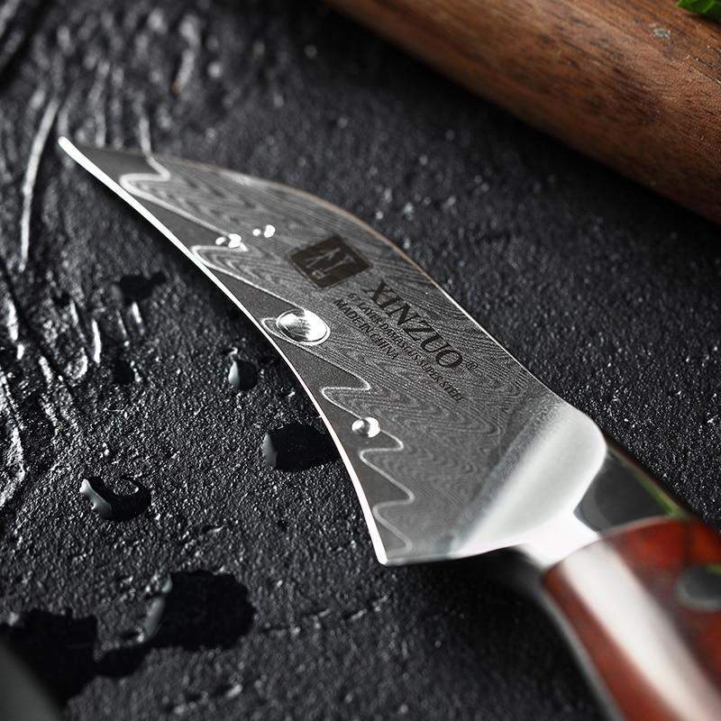 XINZUO 5PC Kitchen Knife Set Damascus Steel High  