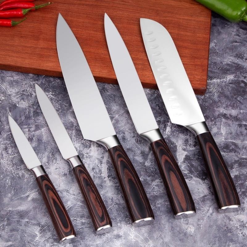 5 Pieces Professional 7CR17 High Carbon Stainless Steel Kitchen Knives Set - TOROS - COOKWARE BAKEWARE & GRILL STORE