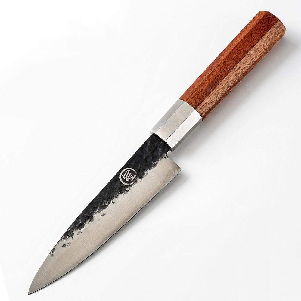 5.6 inch Handmade Hammered High Carbon 4cr13 Steel Japanese Petty Utility  Knife
