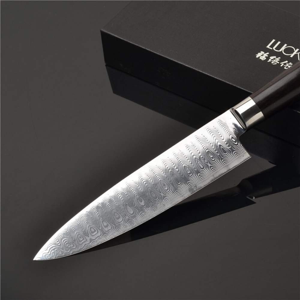 8 inch Liquid Metal Steel 65HRC Chef Knife with Top Quality G10+S/S Handle