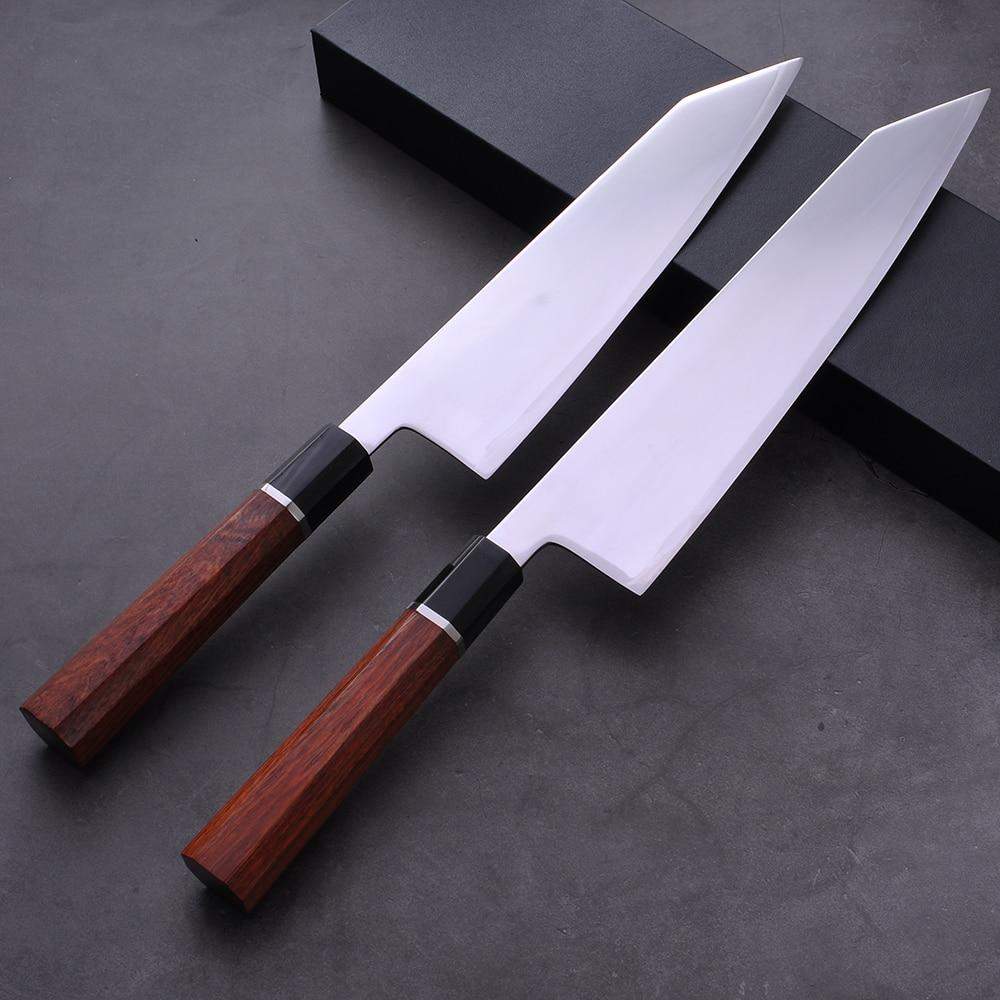 8 inch / 9.5 inch Japanese HAP40 Steel Kiritsuke Chef's Knife with Octagonal Wooden Handle - TOROS - COOKWARE BAKEWARE & GRILL STORE
