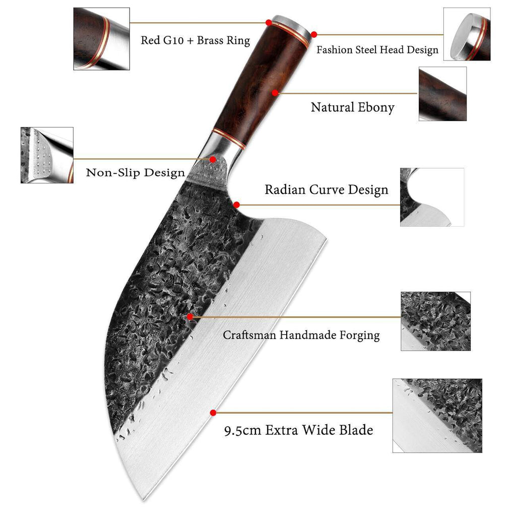 Handmade Heavy Duty Cleaver Butcher Chopping Knife  TOROS - COOKWARE  BAKEWARE & GRILL STORE Cleaver Knife