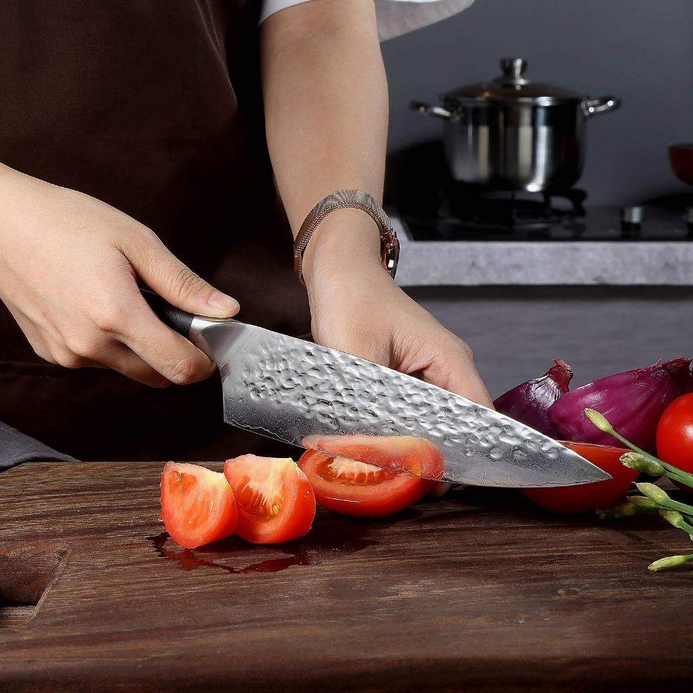 KEEMAKE 8 inch Chef Knife Extra Sharp Damascus Steel Kitchen Knife