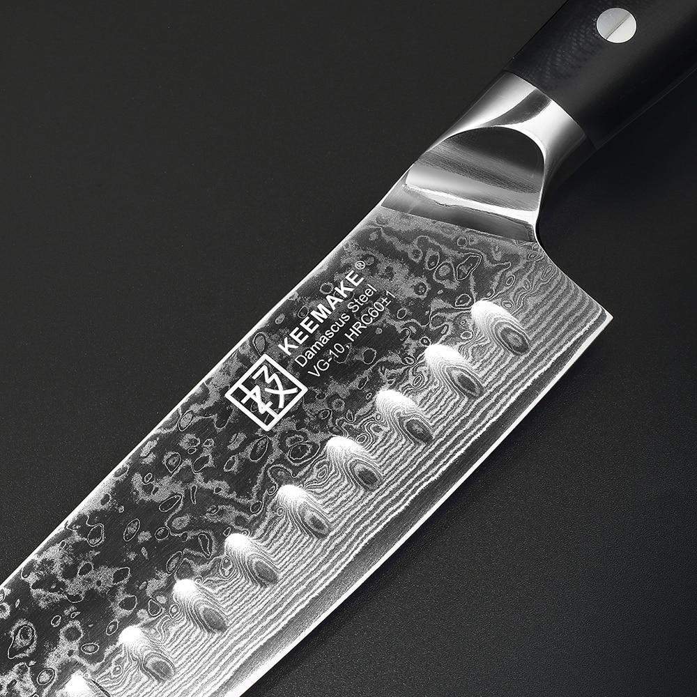 KEEMAKE 8 Japanese Chef Knife Damascus AUS-10 Steel Blade Kitchen