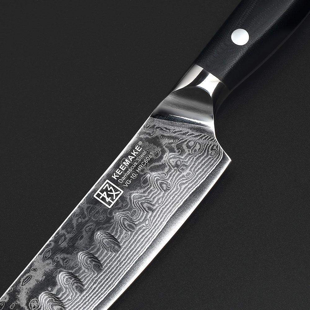 Keemake 8 inch Chef Knife Damascus Steel Sharp Culinary Kitchen Knife  Cutlery