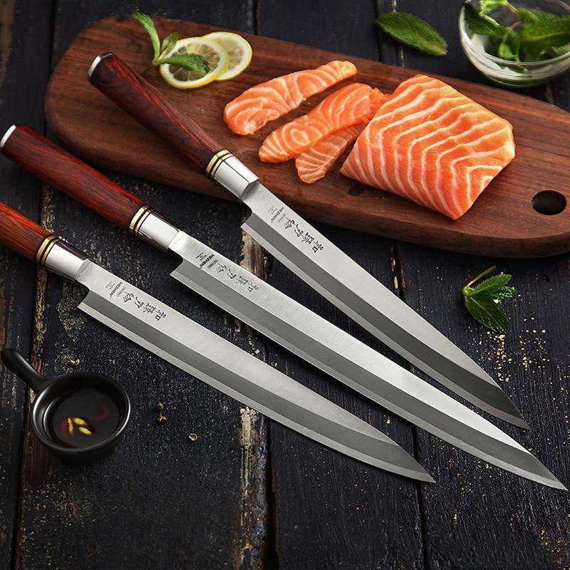 Japanese Knives Set Kitchen Chef Knives Salmon Sushi Sashimi Knife Cleaver  Cooking Knives Set