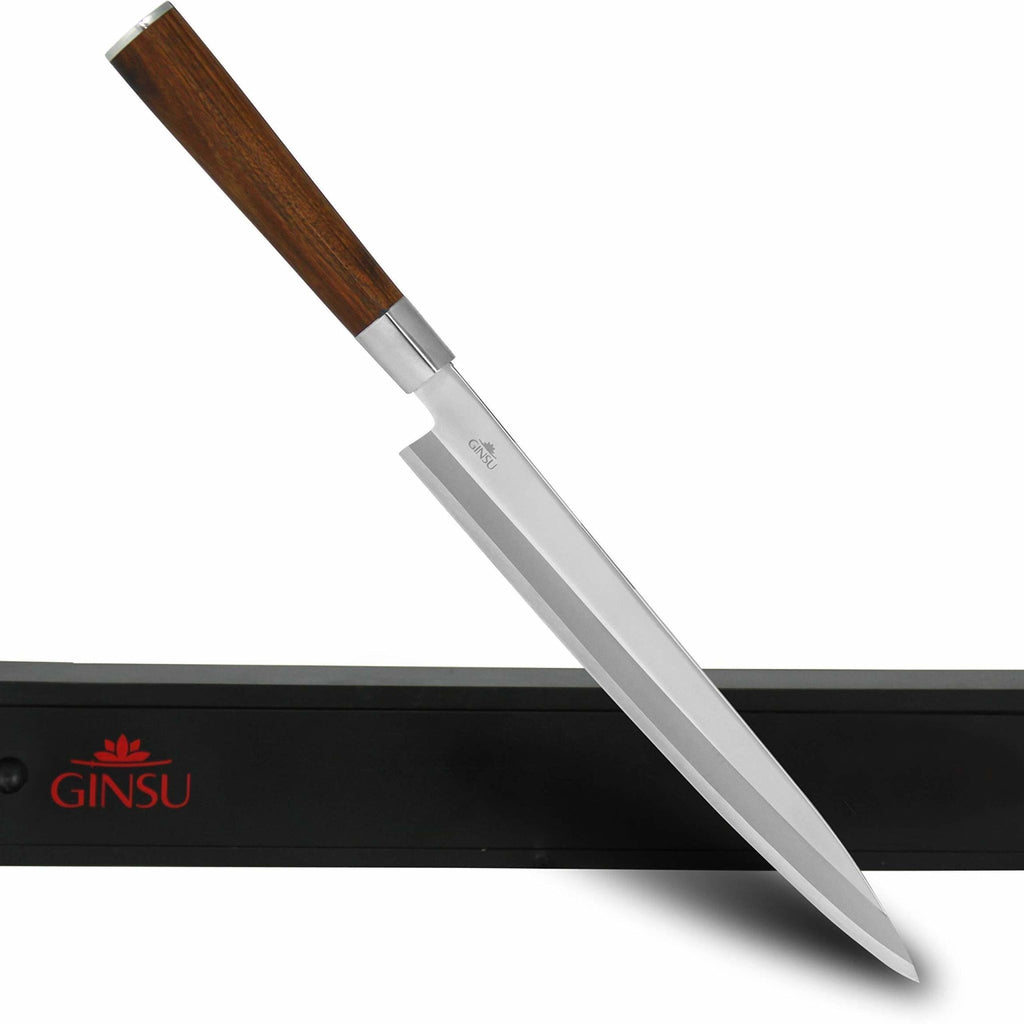 9.5 Inch Pro Yanagiba Sashimi Knife with a Traditional Style Rosewood Handle - TOROS - COOKWARE BAKEWARE & GRILL STORE