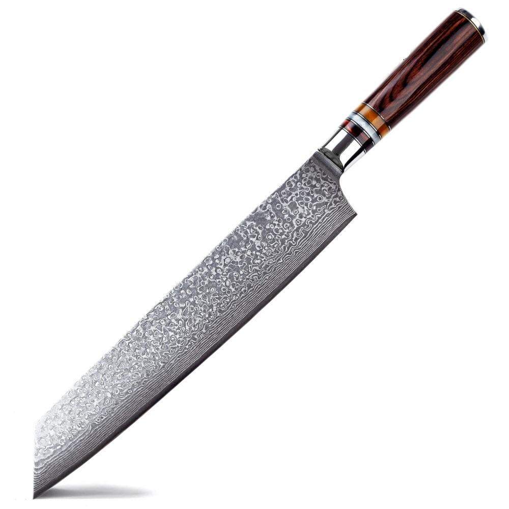9.5" Japanese Kiritsuke 67 layers VG10 Damascus Steel Chef Knife - Gift Box & Scabbard - TOROS - COOKWARE BAKEWARE & GRILL STORE