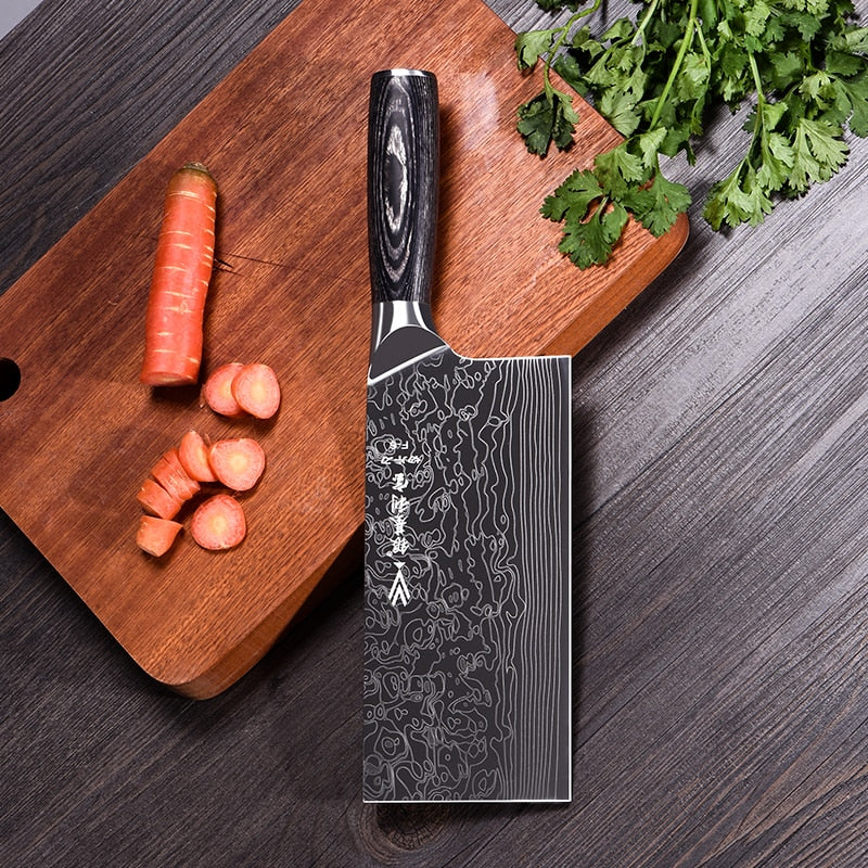 Wooden Kitchen Slaughter Butcher, Chef Knife 11 Inch Forged