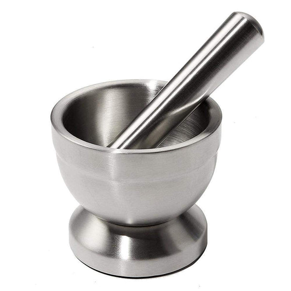 Brushed Stainless Steel Mortar & Pestle