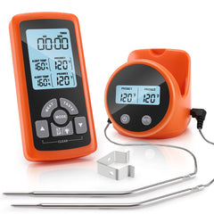 EAAGD Wireless Remote Digital Cooking Food Meat Thermometer with Dual Probe  for Smoker Grill BBQ Thermometer
