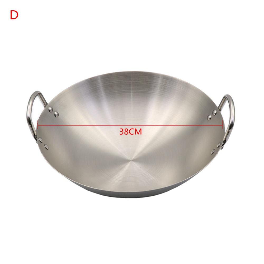 WOK pan made of steel with a flat bottom 38 cm :: Asian food online
