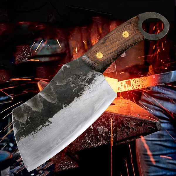 9 Hand Forged Carbon Steel Chinese Cleaver / Chopper by Hoc Kieu