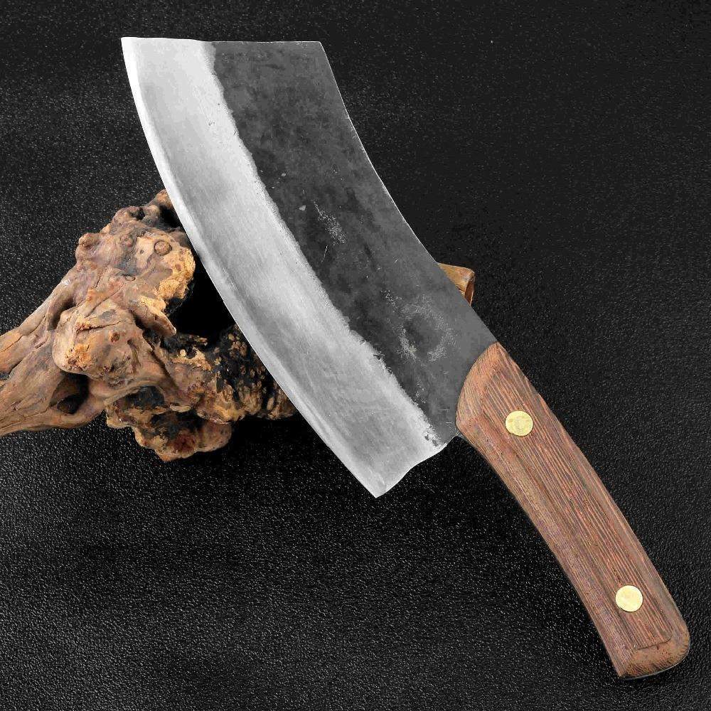  SMTENG Meat cleaver，8 Inch Forged Hammered clad steel