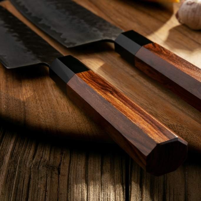 Handmade Japanese Knife Set of 3 Knives - AUS10 Steel Chef Knife