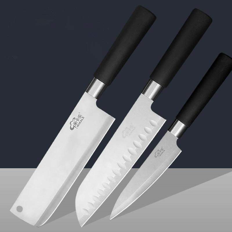 High Quality 3 Piece Professional Kitchen Knives Set - Cleaver Knife, Santoku & Utility - TOROS - COOKWARE BAKEWARE & GRILL STORE