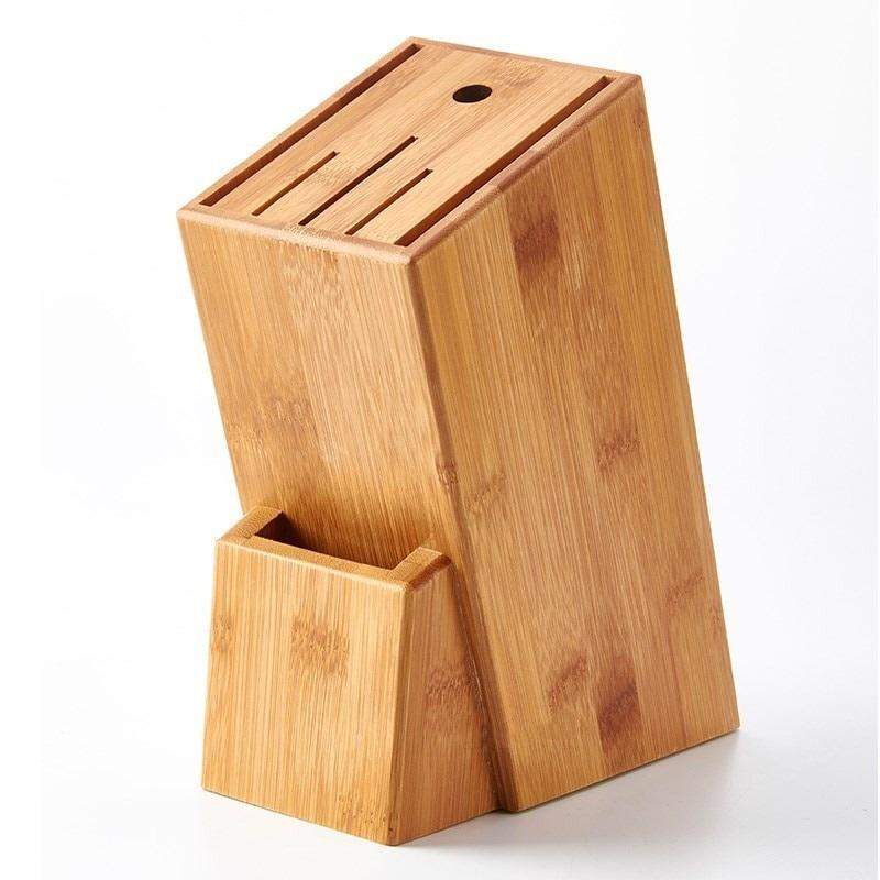 High Quality Bamboo Wood Kitchen Knife Holder - 7 Slots - TOROS - COOKWARE BAKEWARE & GRILL STORE