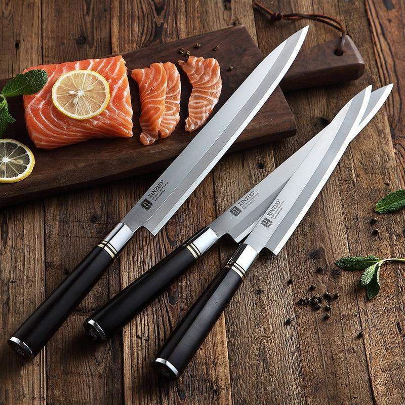 Pro Japanese Yanagiba X5Cr15MoV Stainless Steel Sushi & Sashimi Knife with Wooden Handles - TOROS - COOKWARE BAKEWARE & GRILL STORE