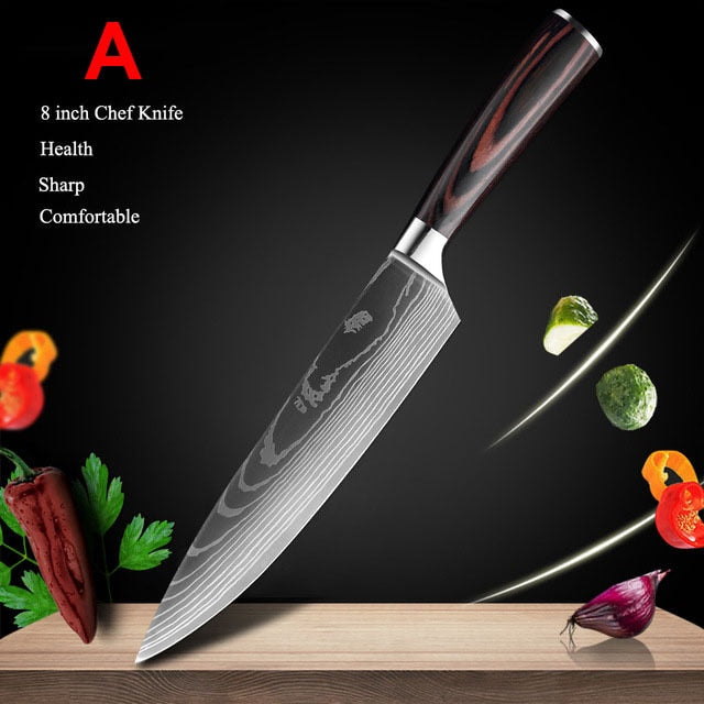 kitchen knives 1-10pcs 7CR17 High Carbon Stainless Steel