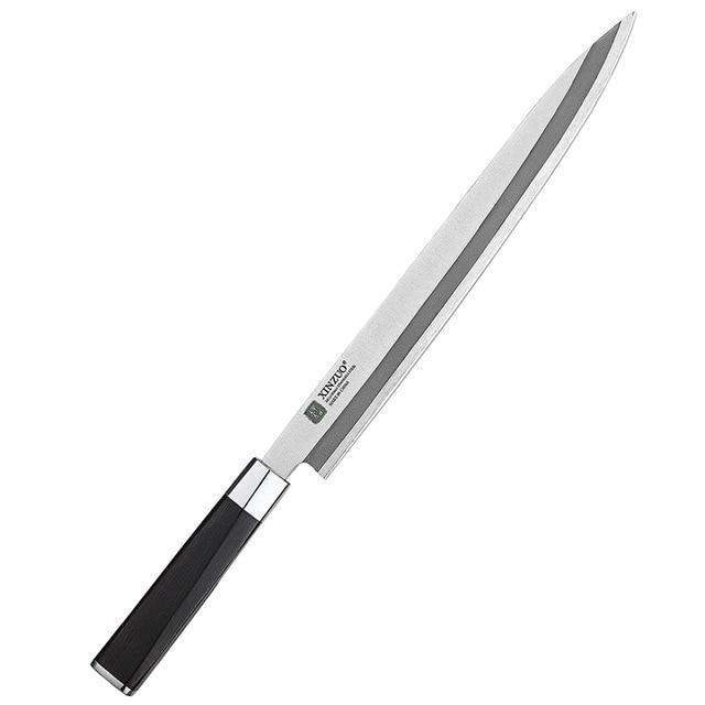 Seenda Hand Forged Fish Knife, Professional Single Bevel Japanese Sushi  Knives for Fish Filleting & Slicing, Stainless Steel Knife with Handle and  Sheath 