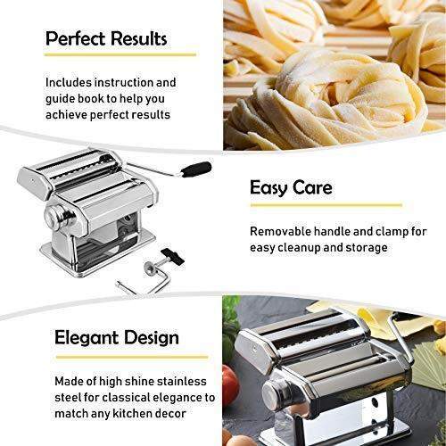 Pasta Maker Machine, Roller Pasta Maker, 7 Adjustable Thickness
